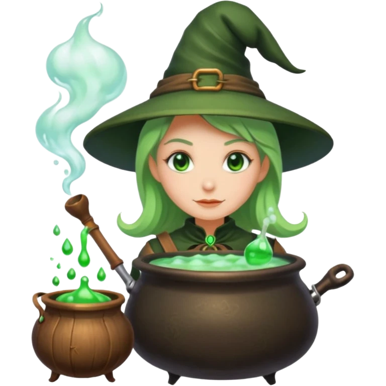 green witch cooking potion emoji