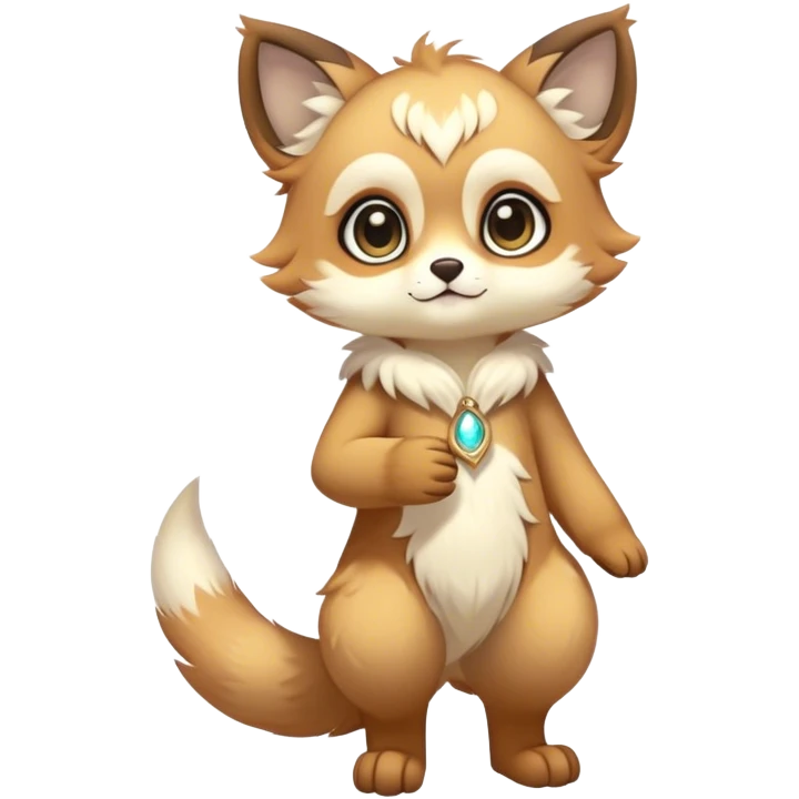 Full body Kawaii bright fantasy ethereal anthro fursona animal emoji