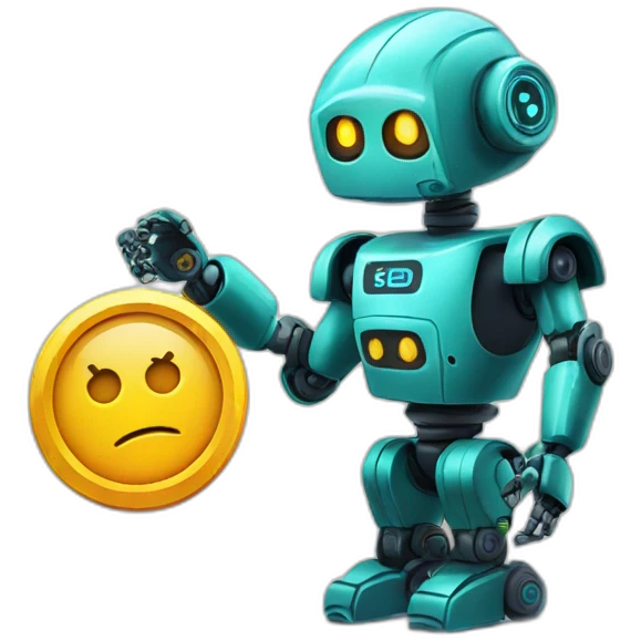 robot with gemini (crypto exchange) logo emoji