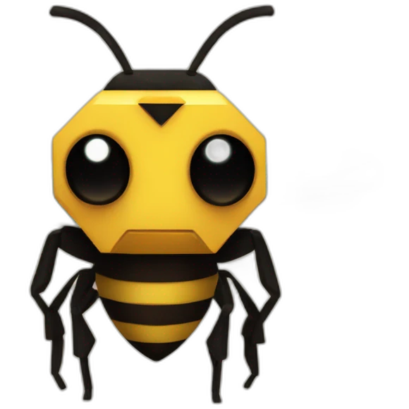 Abeja de minecraft con ojos de corazon  emoji