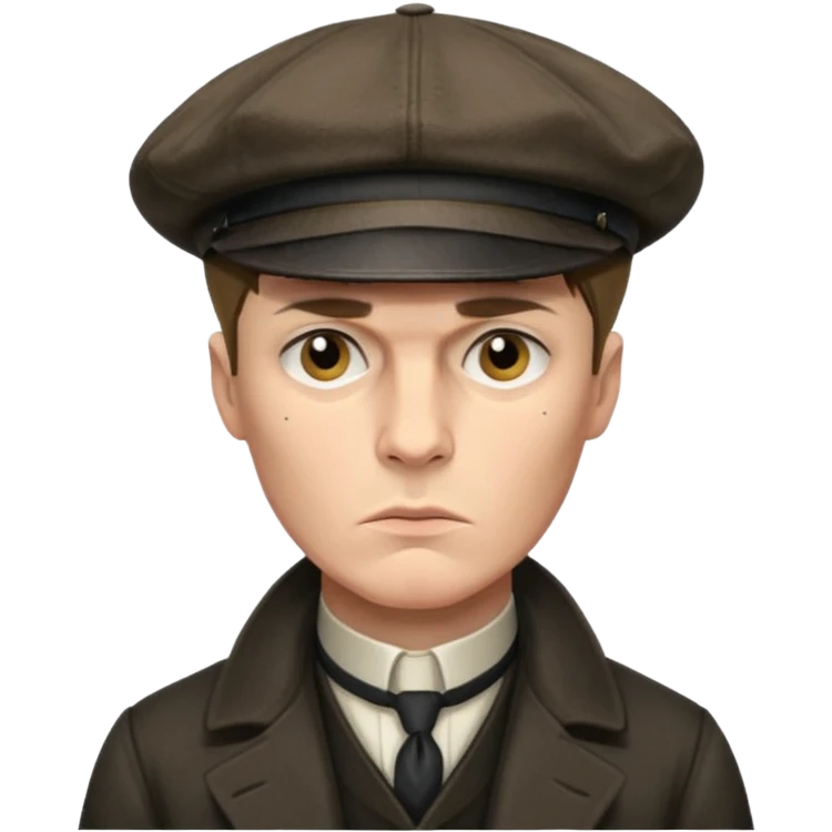 Tommy Shelby make his face exact  with  hat  emoji