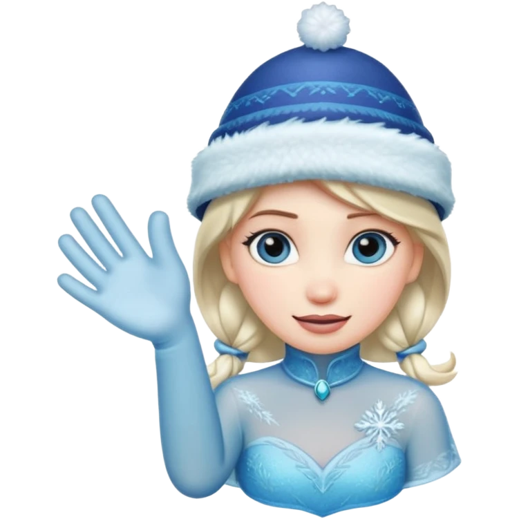 hat tip emoji, with a frozen hand emoji