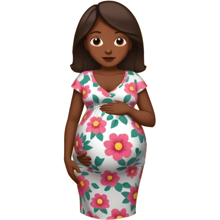 very heavily pregnant overdue woman emoji