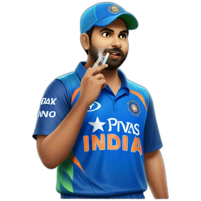 Rohit sharma smoking emoji