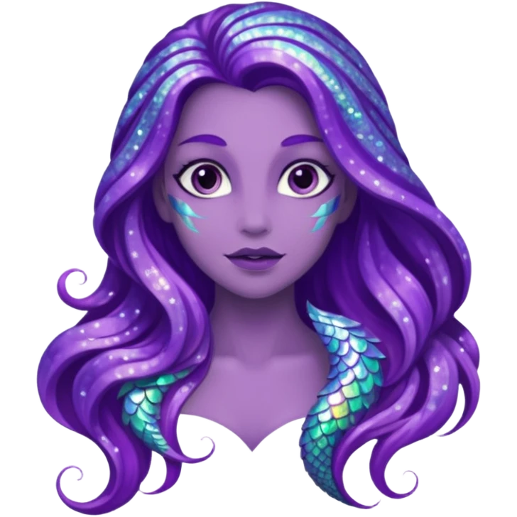 glitter purple siren emoji