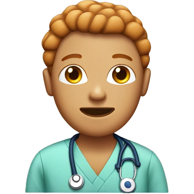 ginger bread cookie wearing scrubs  emoji