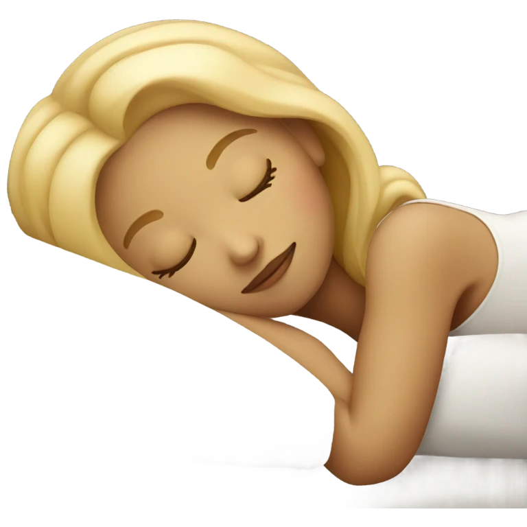 Blonde girl sleeping emoji