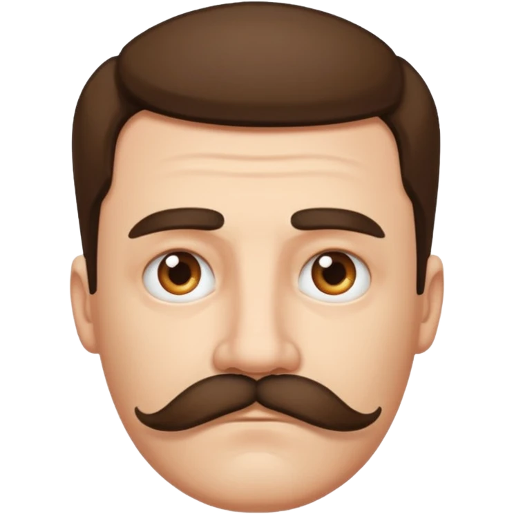  sad 35 years old father with mustache  emoji