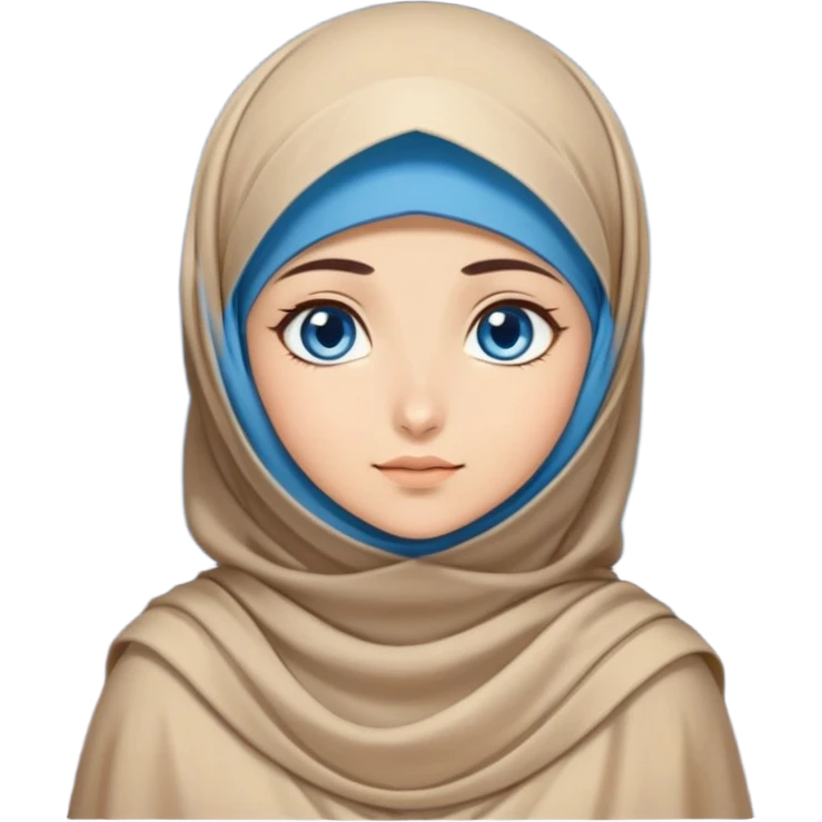 Turkish beautiful finish Konya girl blue eyes with moon hijab dress and watching the full moonlight on the sky and on the ground  emoji