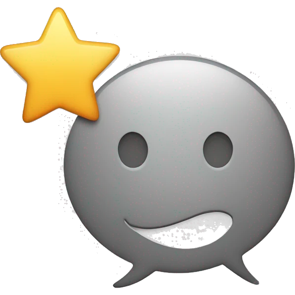 Feedback Emoji 
Usage: To request or give feedback.
Design Idea: A speech bubble with a star inside. emoji