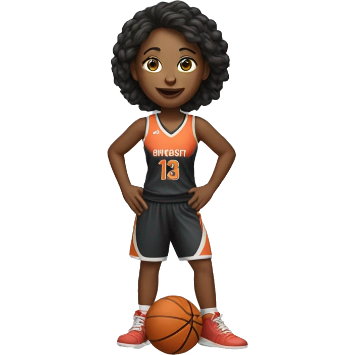 A 30-year-old woman playing basketball emoji