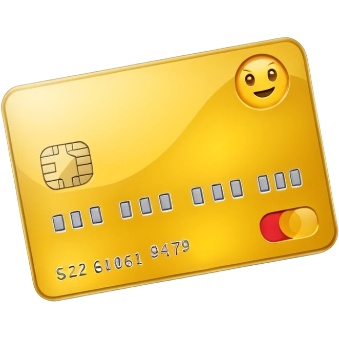 Debit card in yellow colour emoji emoji