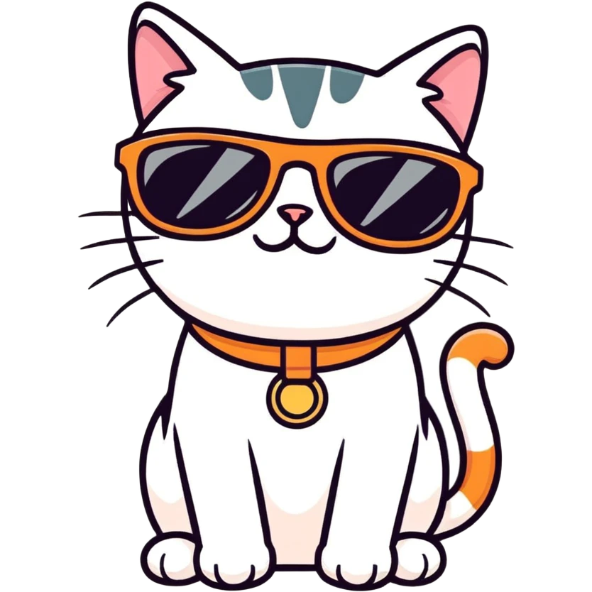 Cat with sunglasses emoji