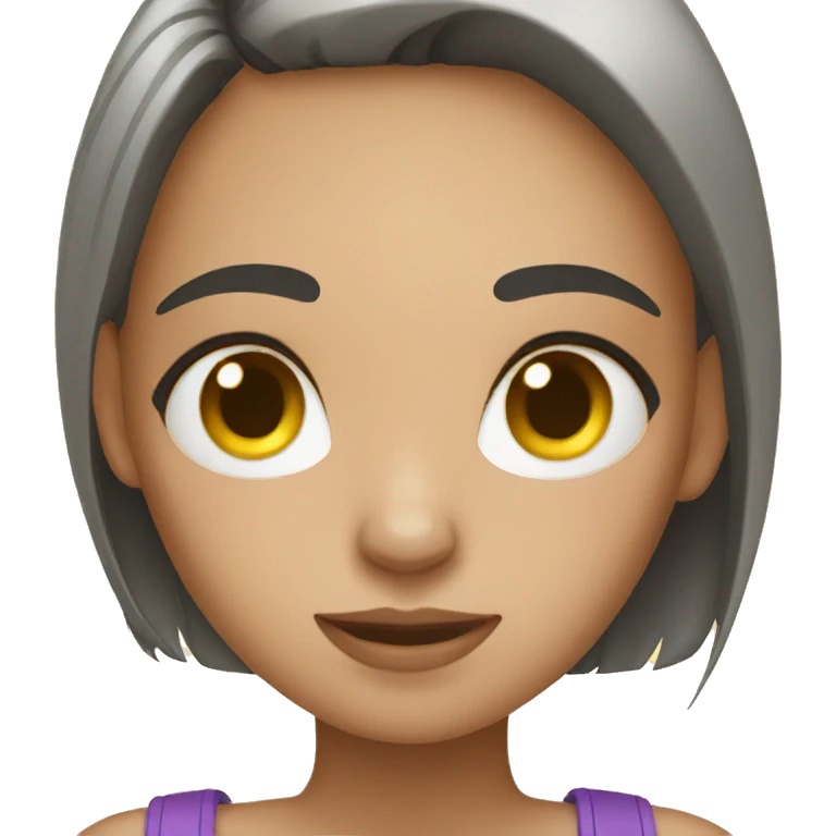 Girl with iphone emoji