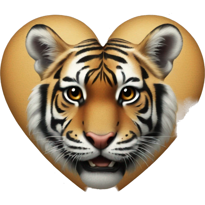 Tiger print heart emoji
