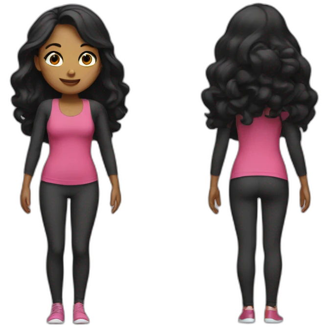 Femme en legging emoji