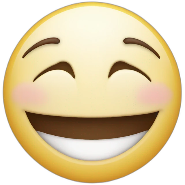 Smile with shy emoji