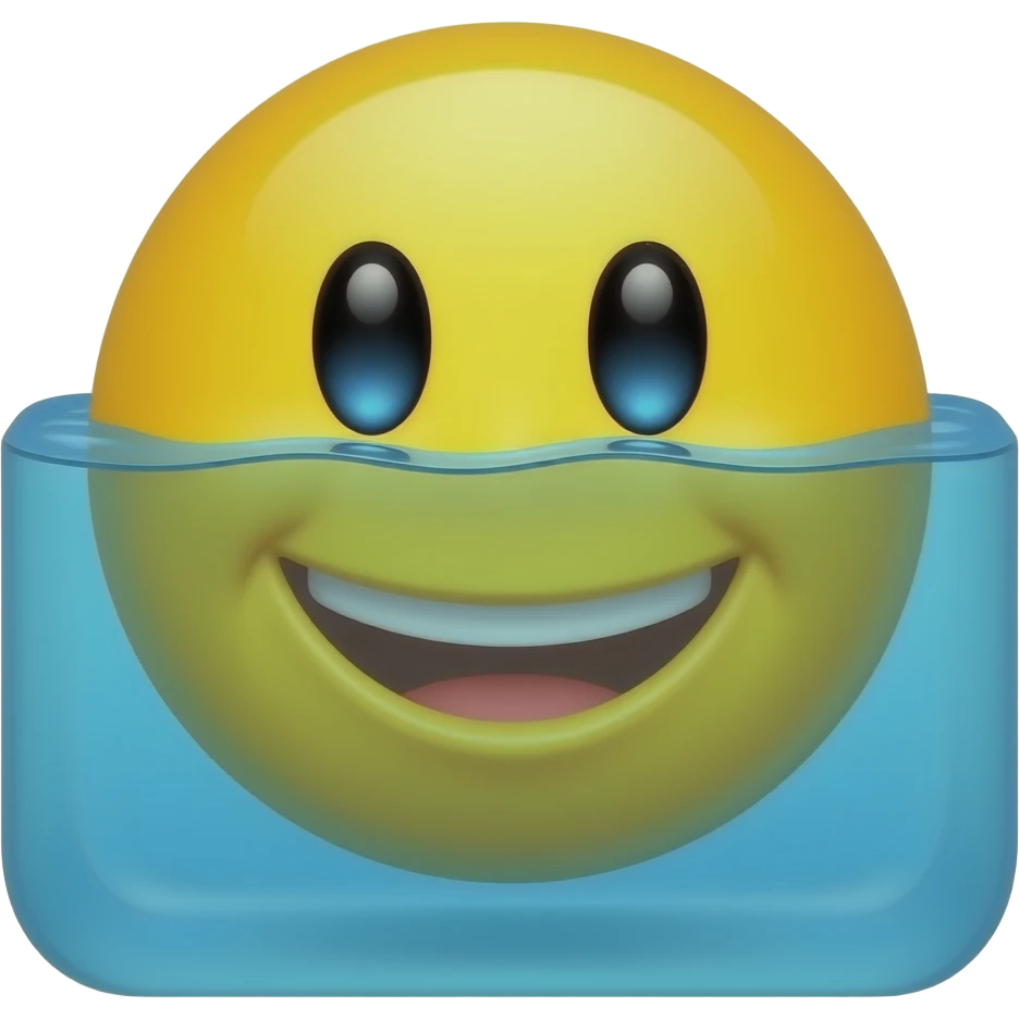 Smile jaune qui se noie sous l’eau emoji