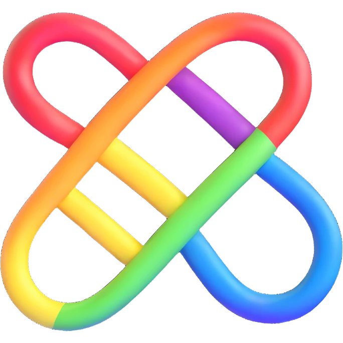 Neurodiversity symbol with rainbow infinity emoji