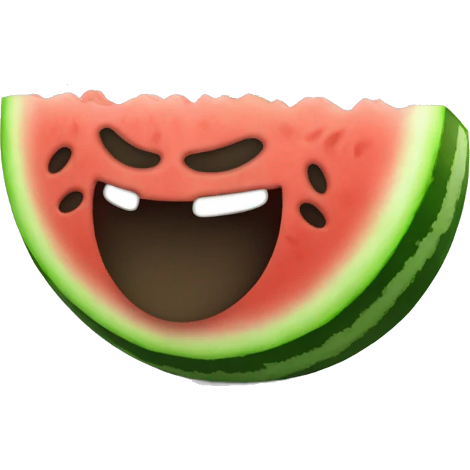 Steamy watermelon emoji
