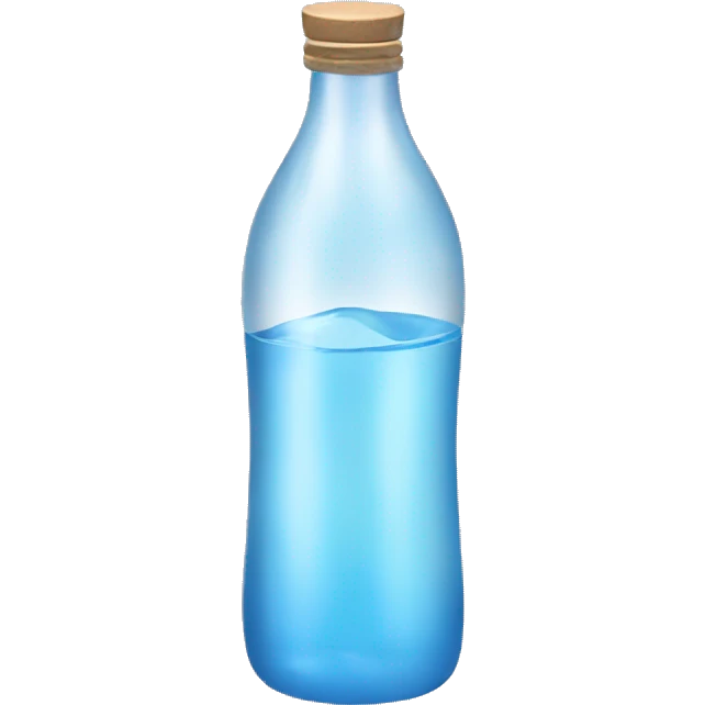 A bottle of aesthetic water emoji