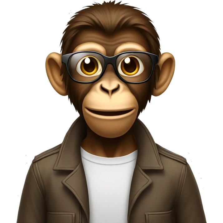 Monkey with Sun Glasser and tingir out.  emoji