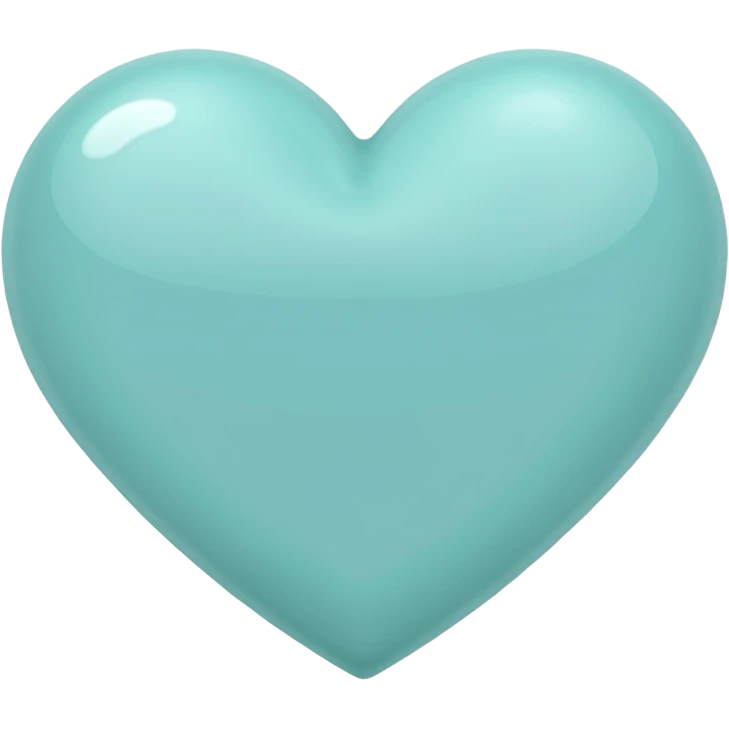 Pastel teal heart emoji