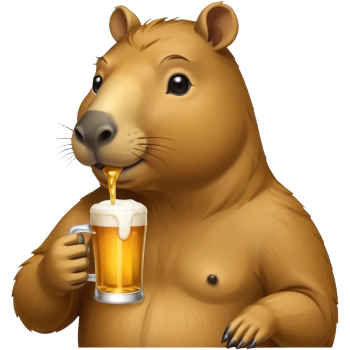 Capibara drink modelo beer emoji