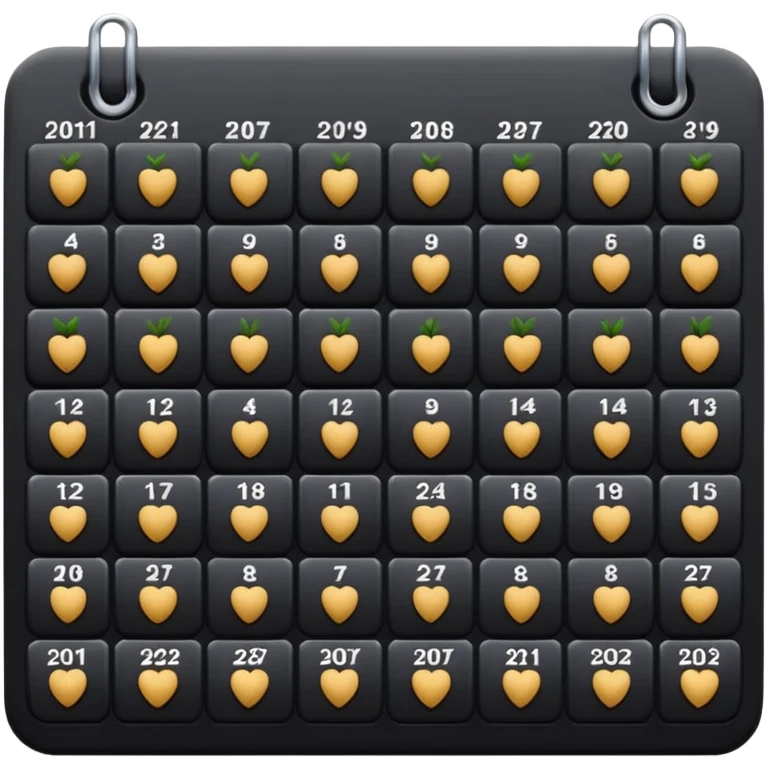 payment schedule — a black matte calendar emoji