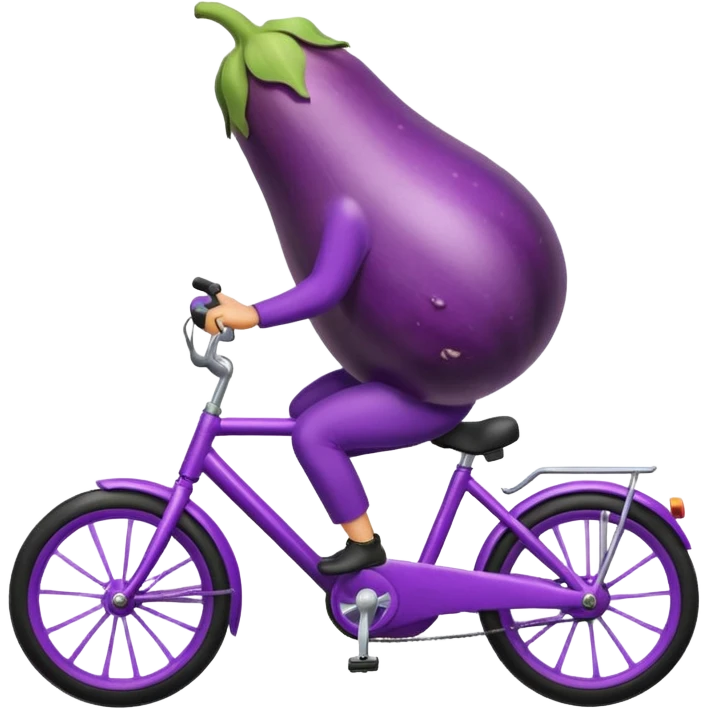 Egg plant riding a bike emoji