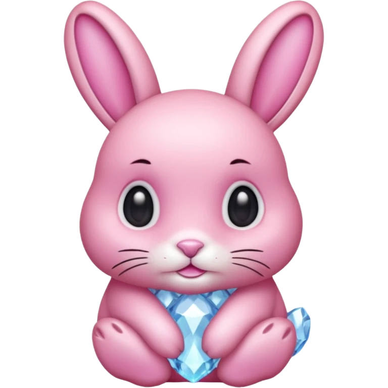  crystallized bunny pink emoji