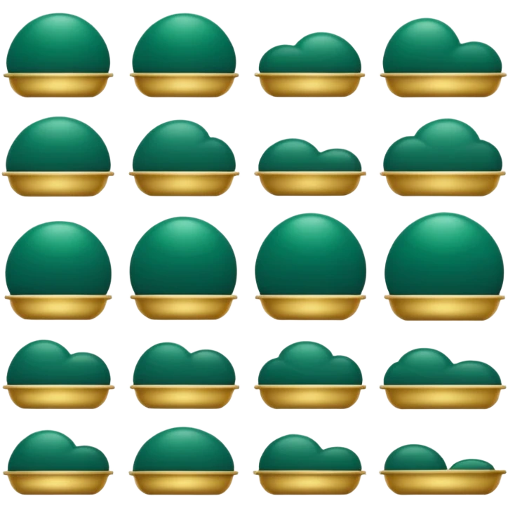 dark green emoji set for luxury seaside accommodation theme emoji