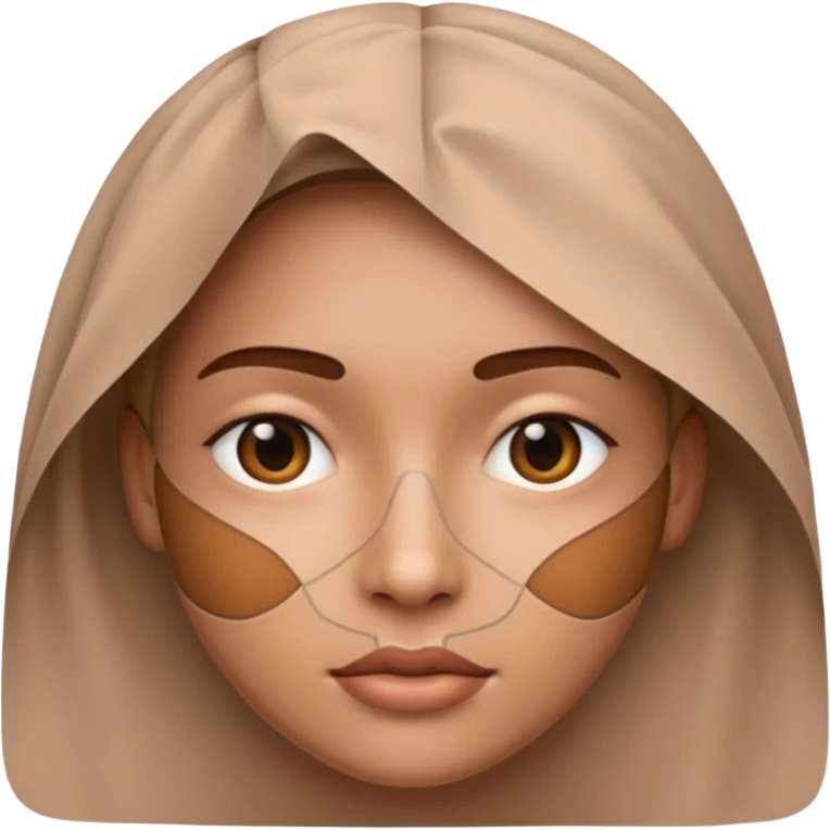 overlapping images, one realistic and one digital grid emoji