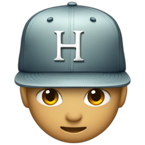 Snapback with letter H emoji
