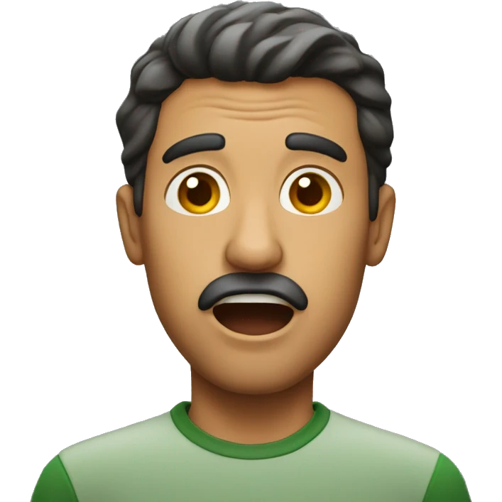 Spanish man have a surprised  emoji