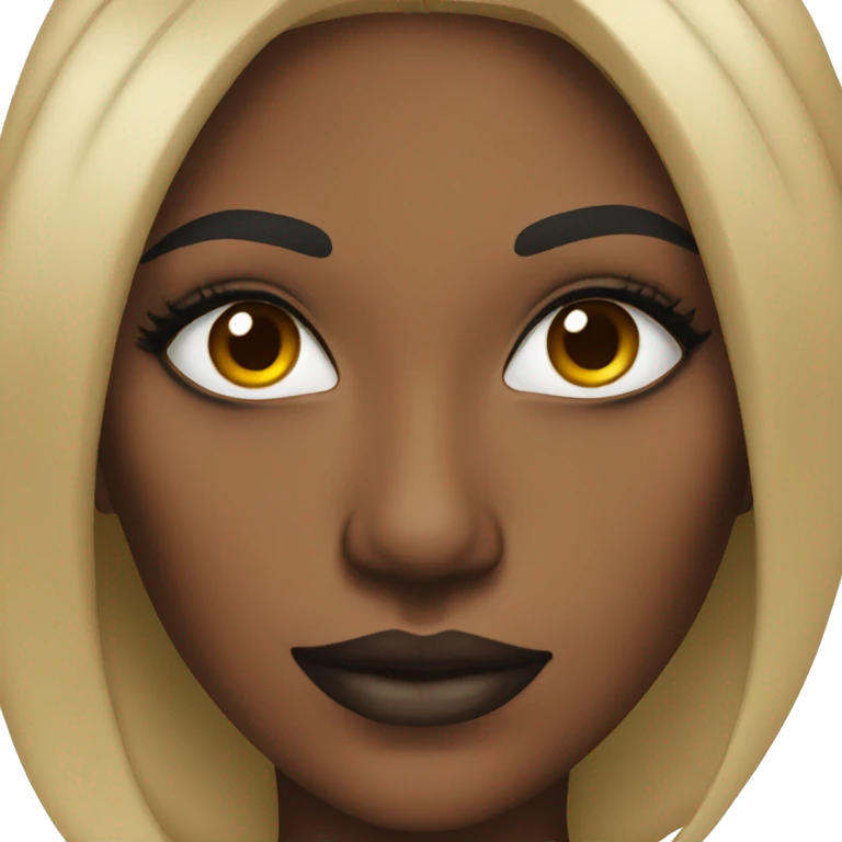 hot black woman with makeup on  emoji
