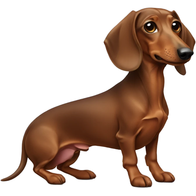 Very skinny brown dachshund  emoji