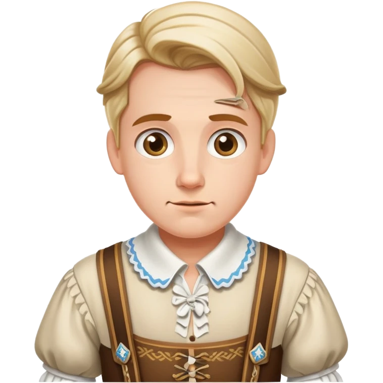 German in traditional Bavarian clothing shrugging emoji