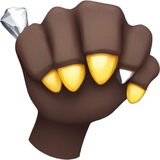 Demonio con diamante en la mano  emoji