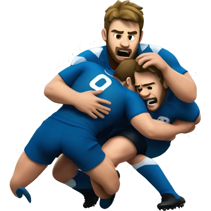 Rugby players tackle emoji