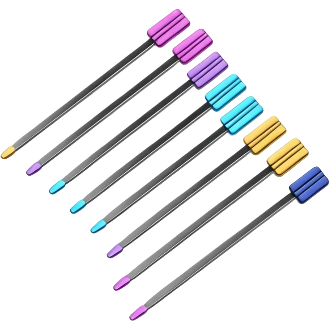 Bobby pins of different colour's  emoji