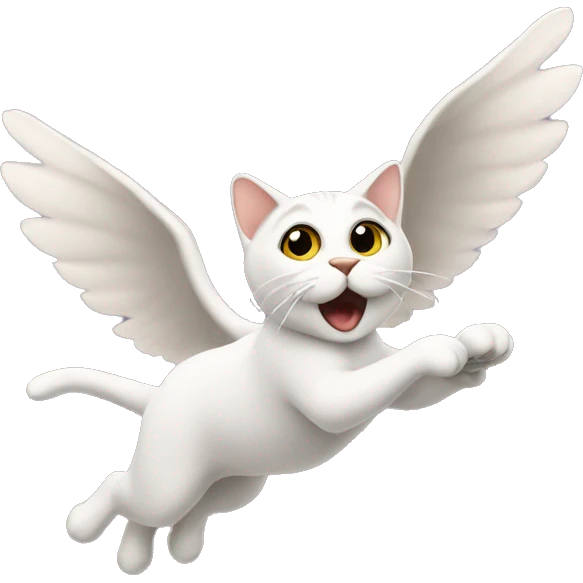 Cat flying in the sky emoji