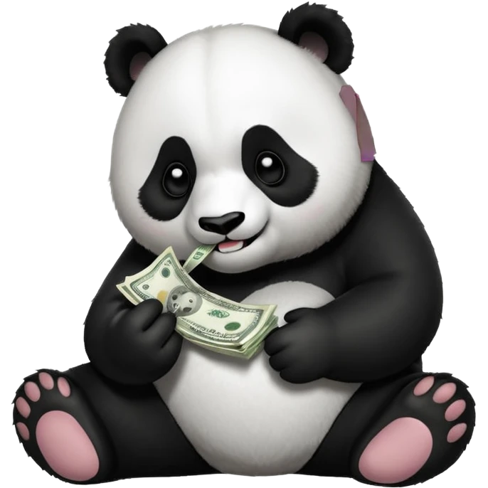 Panda eat money emoji