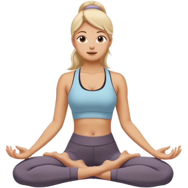 woman burping during yoga practice emoji