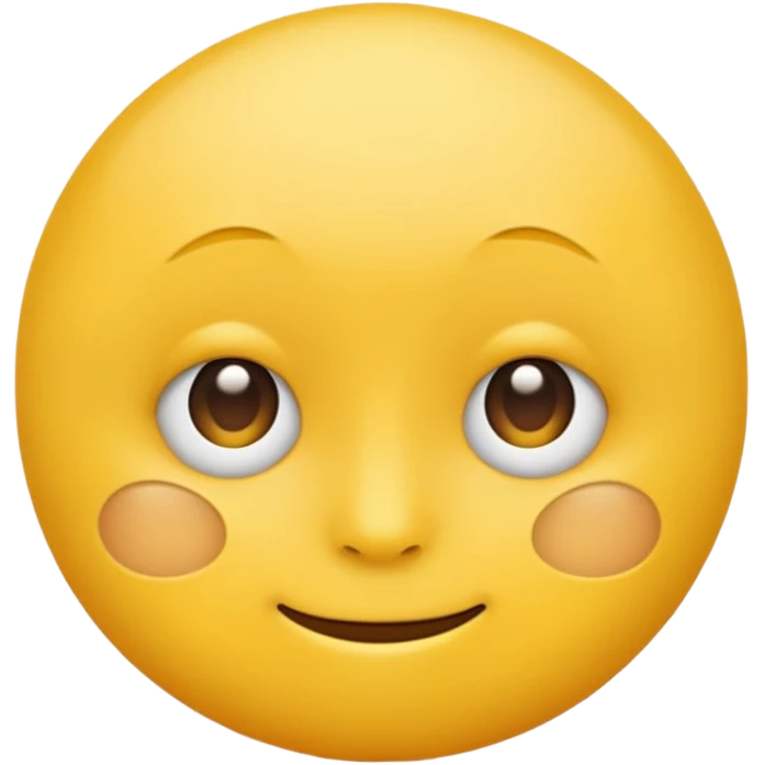 Emoji, yellow round neutral face emoji