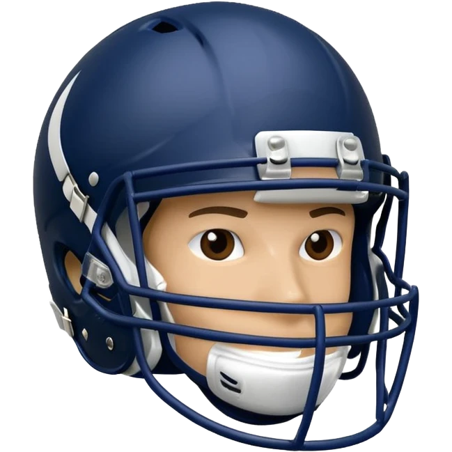 College football player helmet in a deep, dark color emoji