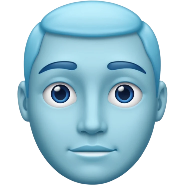 Blue face emoji