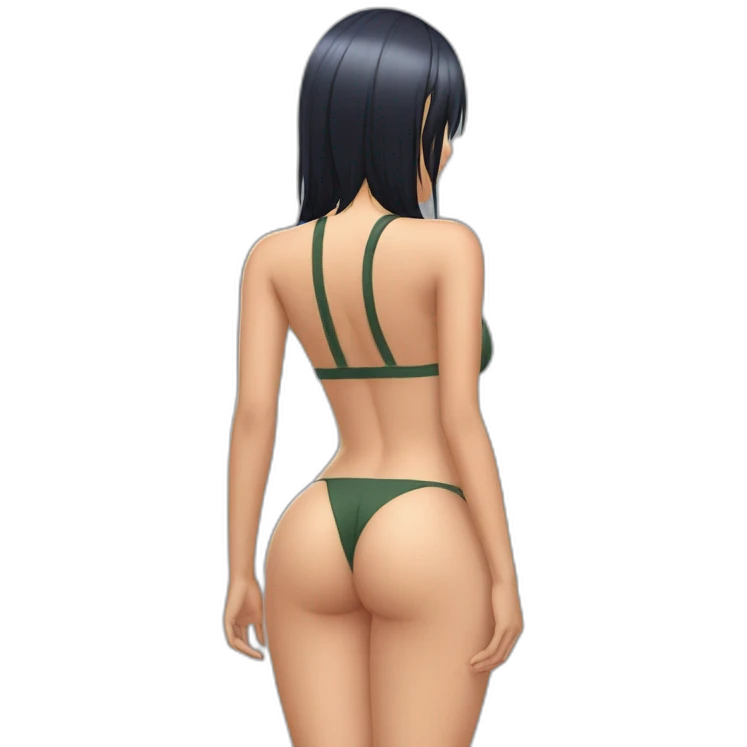 nico robin full body pawg tiny swimsuit back focus emoji