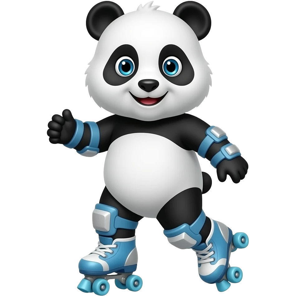 panda on roller skates emoji