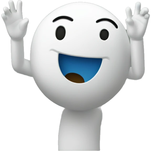 an android waving emoji